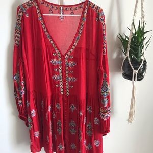 Free People Red Top